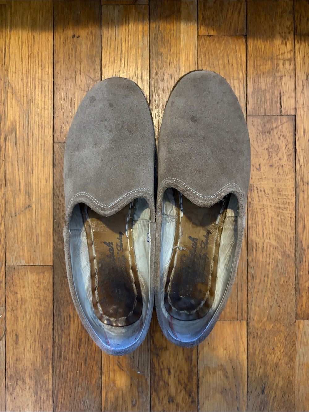 Sabah Suede Slip-On Loafers in Taupe
